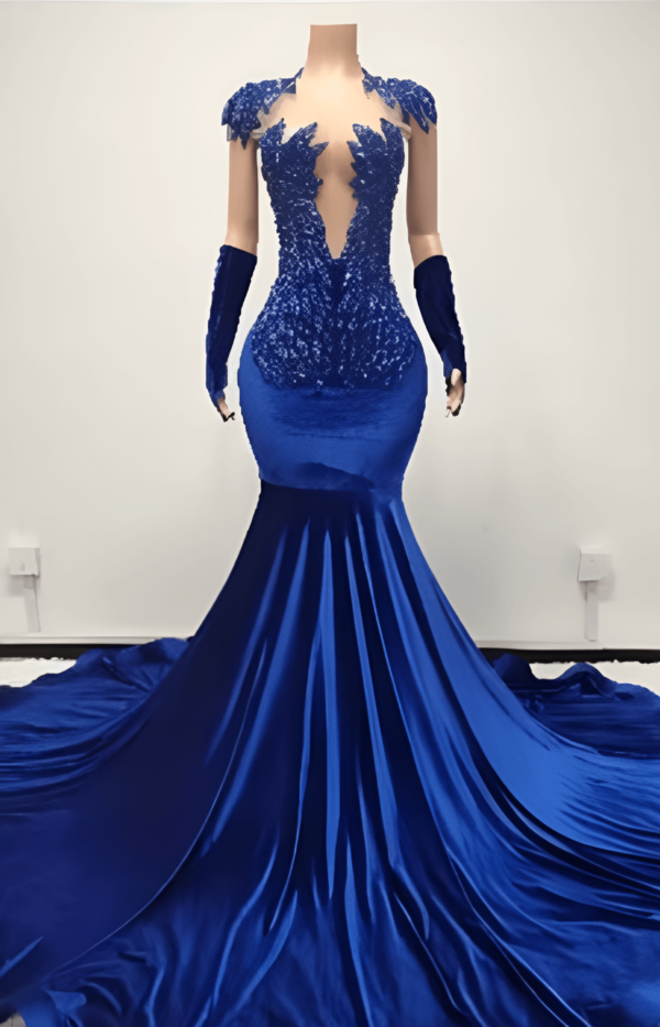 Luxury Dark Blue Dress #4